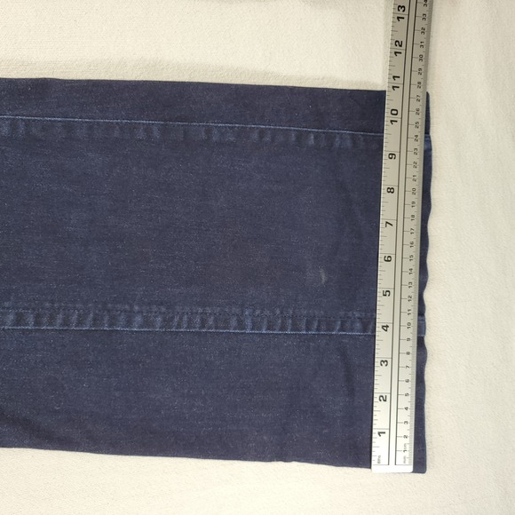 Express Jeans Womens 6 Blue 70s Flare Mid Rise Dark Wash Stretch Denim - Picture 11 of 12